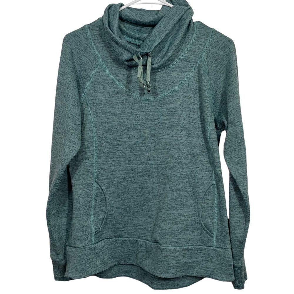 Kuhl Green Cowl Neck Pullover Athletic Sweater